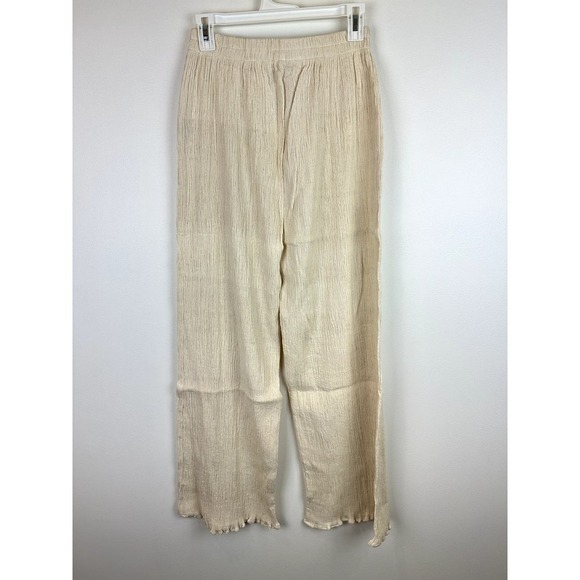 NWT Savannah Morrow The Label Naia Crinkled Cotton Pants SML - Picture 7 of 9